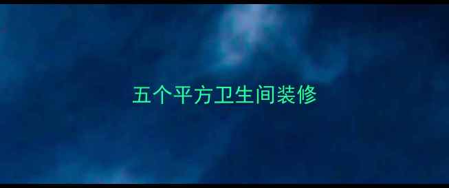 图片 五个平方卫生间装修