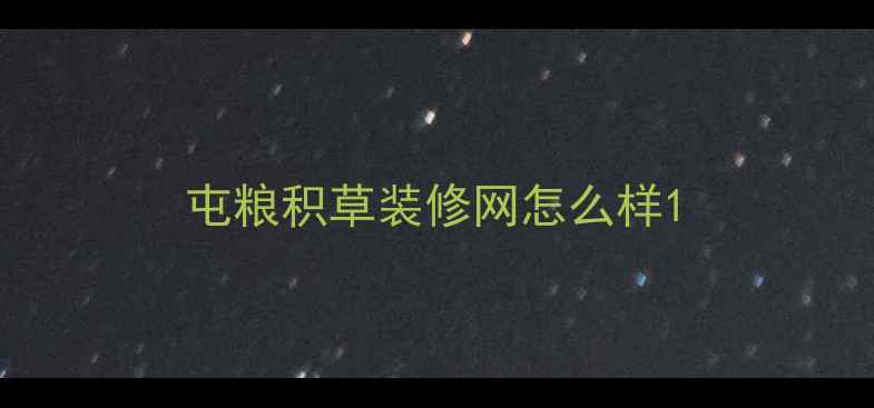 图片 屯粮积草装修网怎么样1