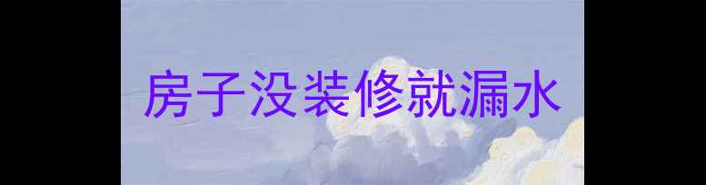 图片 房子没装修就漏水