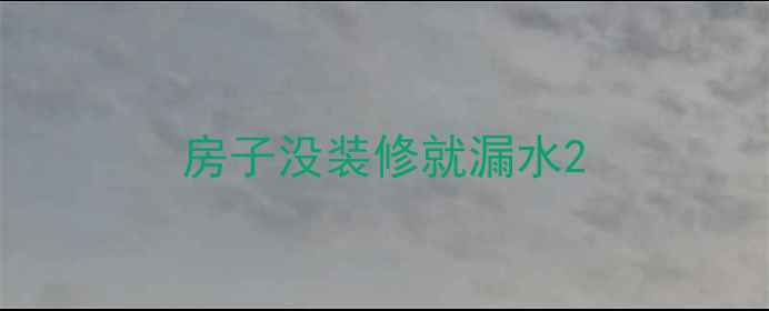 图片 房子没装修就漏水2