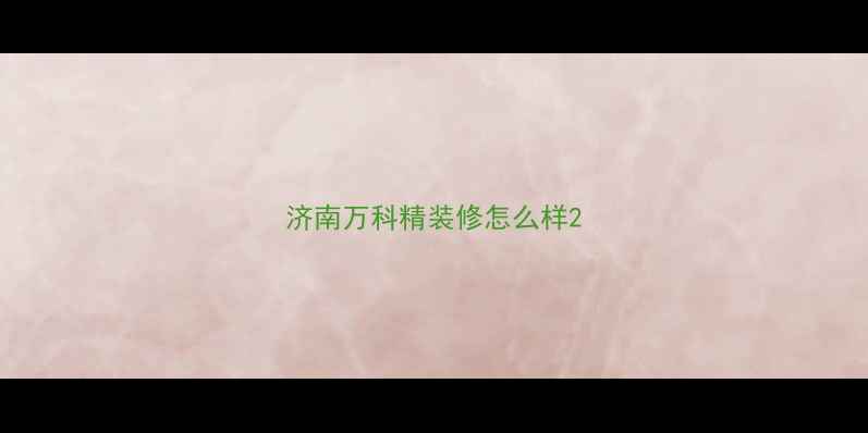图片 济南万科精装修怎么样2