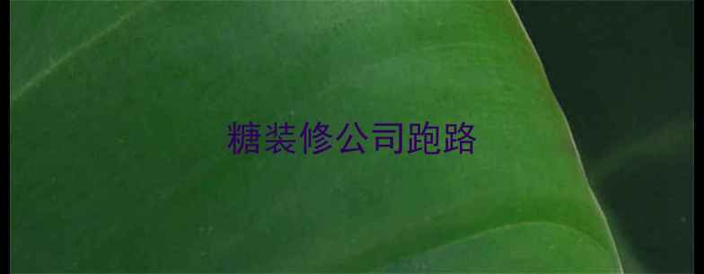 图片 糖装修公司跑路