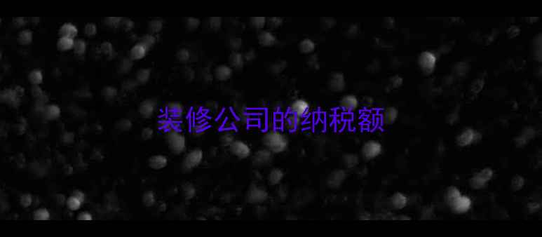 图片 装修公司的纳税额
