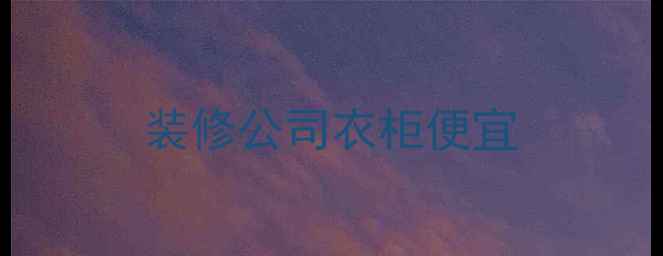 图片 装修公司衣柜便宜