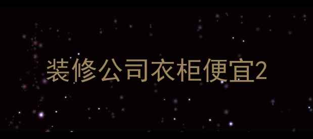 图片 装修公司衣柜便宜2