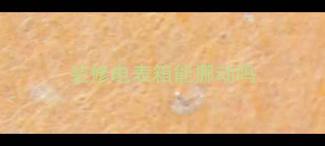 图片 装修电表箱能挪动吗